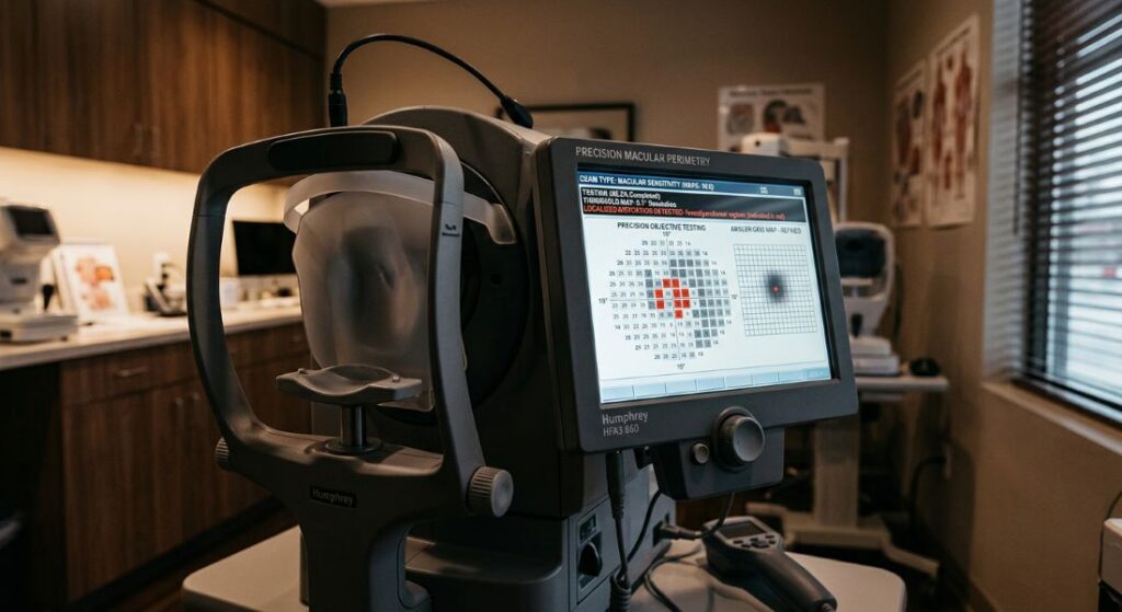 An HD image within the ophthalmology suite.