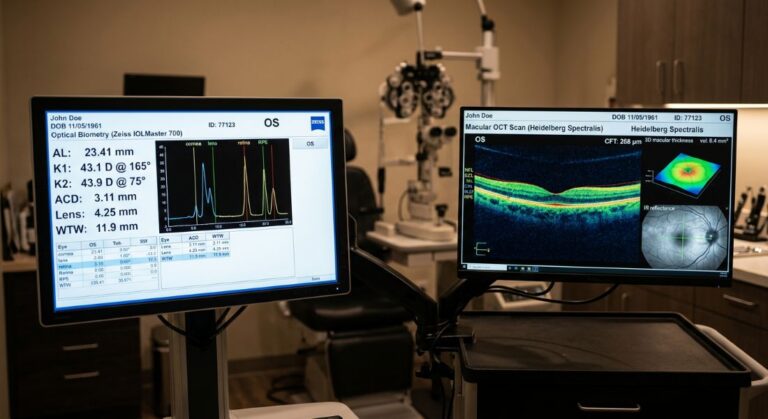 Optical Biometry and Macular OCT Scan